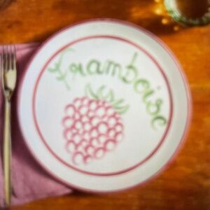 ❤️ ANTHROPOLOGIE HARLIE BROWN STUDIO BELLE JOURNEE DESSERT PLATE FRAMBOI…